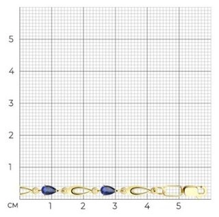 Браслет Diamant 53-350-00384-5_18 длина 18 см, вес 3.53 г золото, плетение фантазийное 