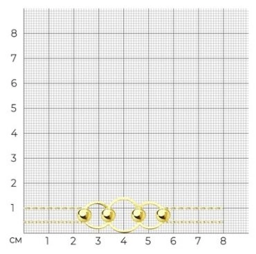 Браслет Diamant 53-150-01264-1 длина 18 см, вес 3.27 г золото, плетение якорное 