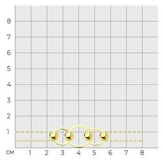 Браслет Diamant 53-150-01264-1 длина 18 см, вес 3.27 г золото, плетение якорное 