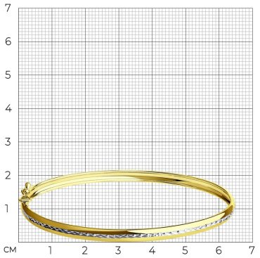 Браслет Diamant 53-150-01531-1_185 длина 18 см, вес 5.22 г золото, плетение отсутствует 