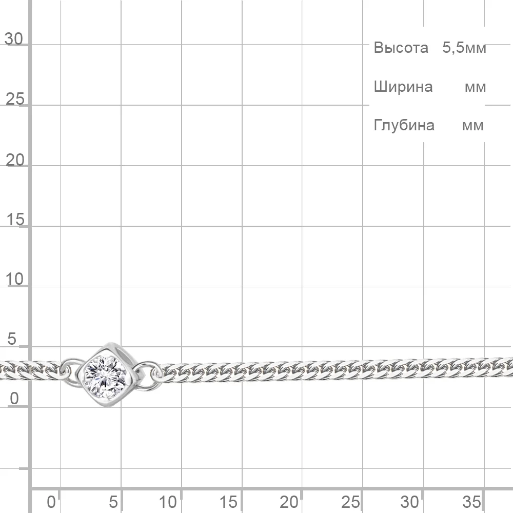 Браслет Aquamarine 74596АА 16р. - фото 2