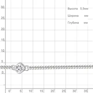 Браслет Aquamarine 74596АА 16р.