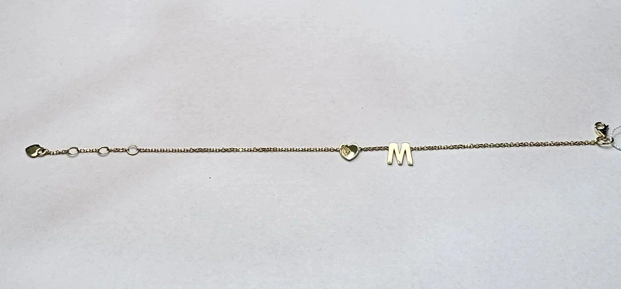 Браслет Deimantas Буква М 109229835 16,5р 2.24гр.