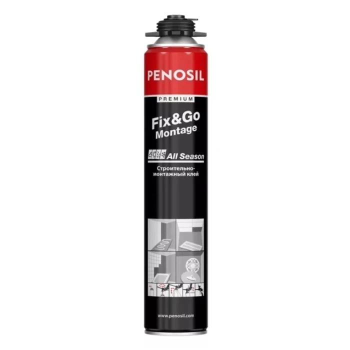 Пено-клей Penosil Premium FIX&GO Montage, монтажный, аэрозольный, 750 мл 