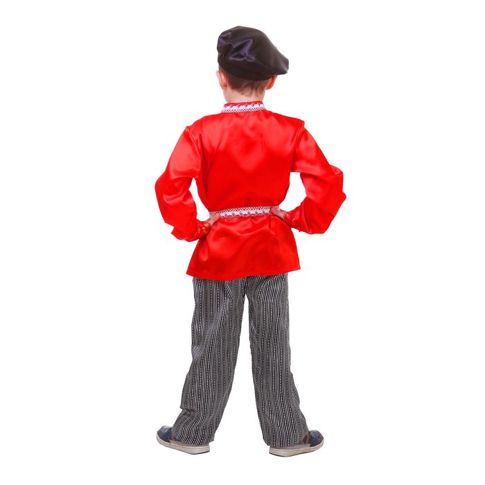 Русский народный костюм "Хохлома" для мальчика, р-р 64, рост 122 см 