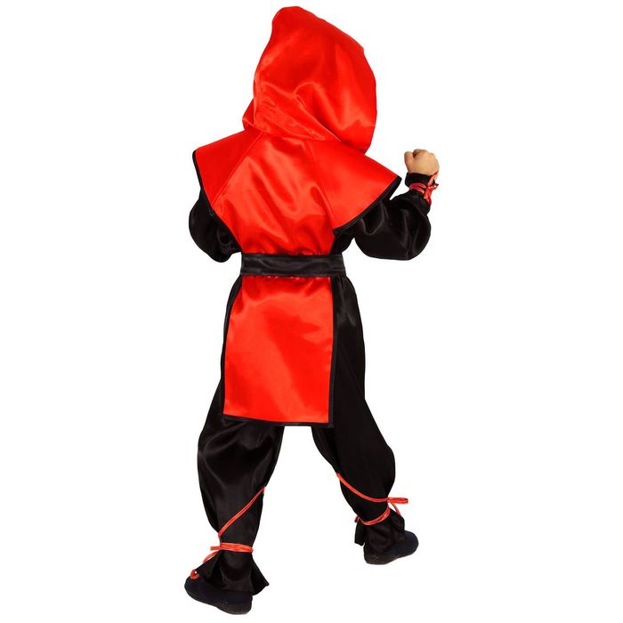 Карнавальный костюм "Ниндзя: Чёрный дракон", р-р 34, рост 134 см, цвет красный 