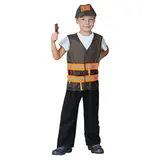 Карнавальный костюм "Плотник", жилет, кепка, инструменты, 98-110 см 