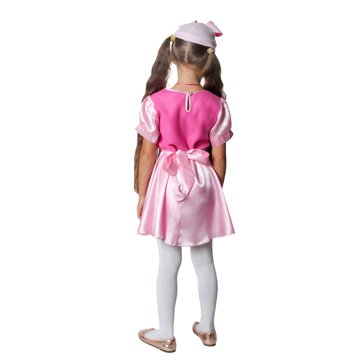 Костюм  для девочки"Хрюшка Фифа":платье, шапка, пояс рост 98-104 