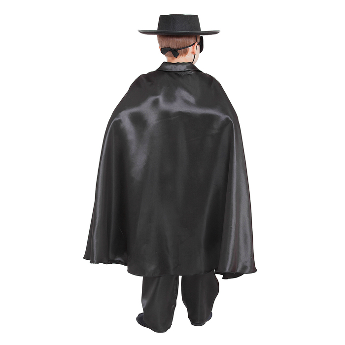 Карнавальный костюм "Зорро", шляпа, маска, плащ, длина 80 см 