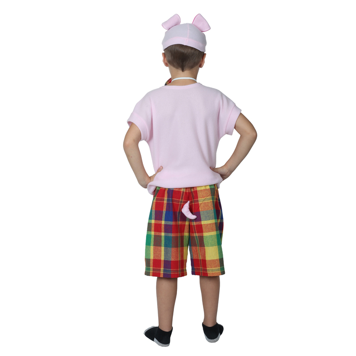 Костюм  для мальчика"Хрюша"шапка,куртка,бабочка,шорты рост 98-104 
