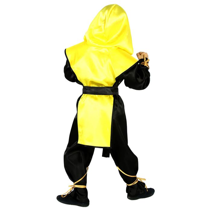 Карнавальный костюм "Ниндзя: Чёрный дракон", р-р 28, рост 104 см, цвет жёлтый 