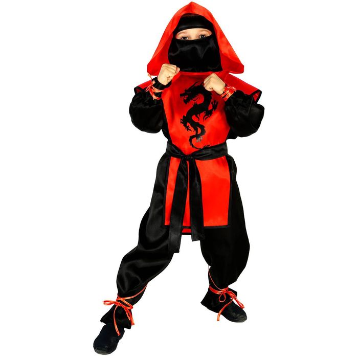 Карнавальный костюм "Ниндзя: Чёрный дракон", р-р 30, рост 116 см, цвет красный 
