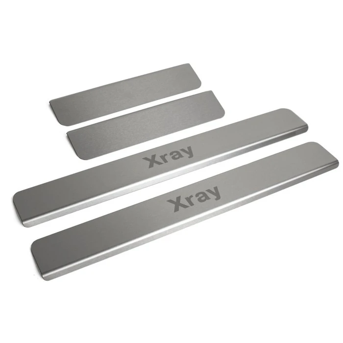 Накладки на пороги Rival для Lada Xray хэтчбек, Cross 2016-2018 2018-н.в., нерж. сталь, с надписью, 4 шт., NP.6008.3  - фото 3