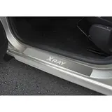 Накладки на пороги Rival для Lada Xray хэтчбек, Cross 2016-2018 2018-н.в., нерж. сталь, с надписью, 4 шт., NP.6008.3 