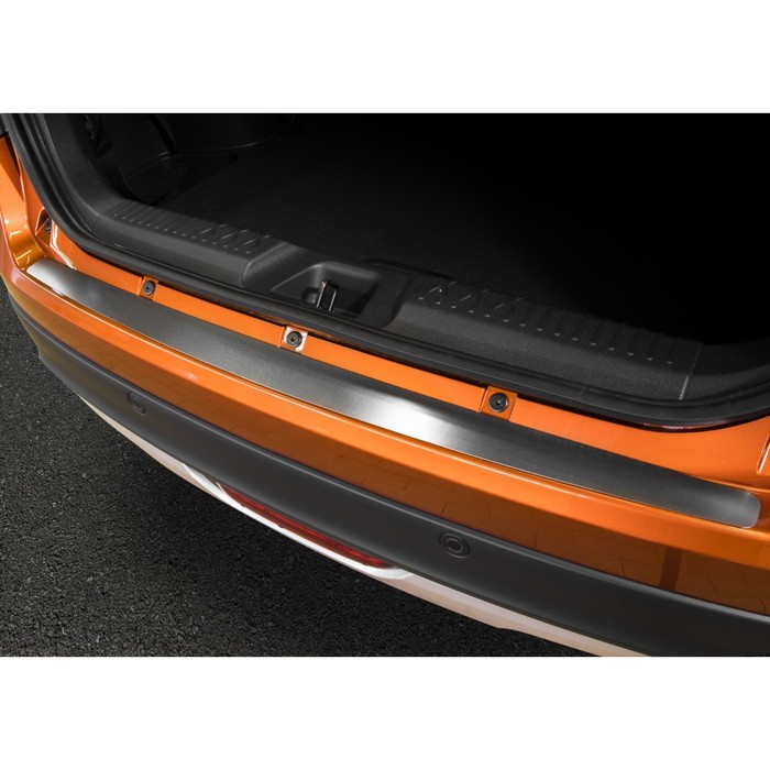 Накладка на задний бампер Rival для Lada Vesta 2015-н.в., нерж. сталь, 1 шт., NB.6007.1 