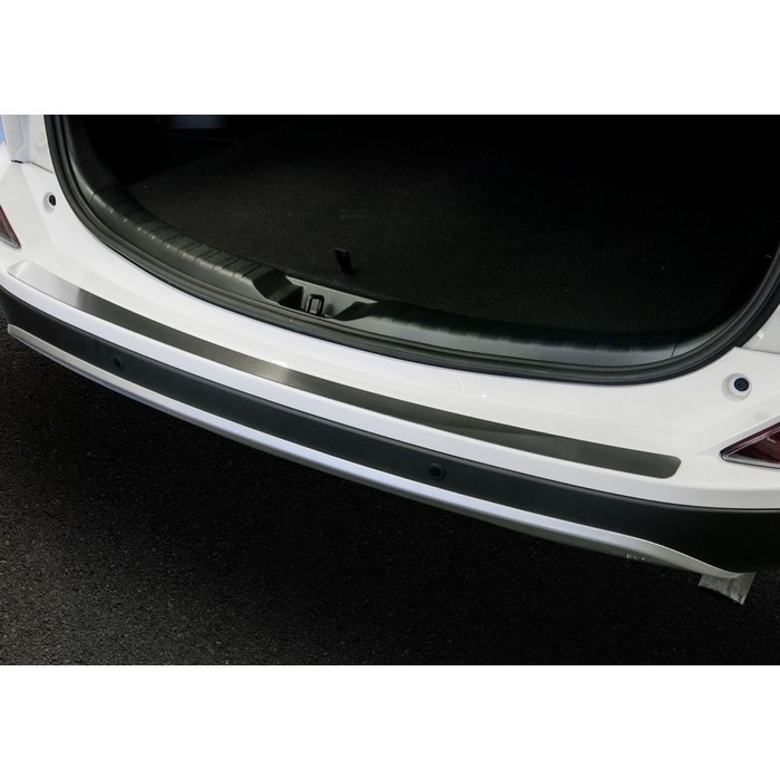 Накладка на задний бампер Rival для Toyota RAV4 CA40 рестайлинг 2015-н.в., нерж. сталь, 1 шт., NB.5709.1 
