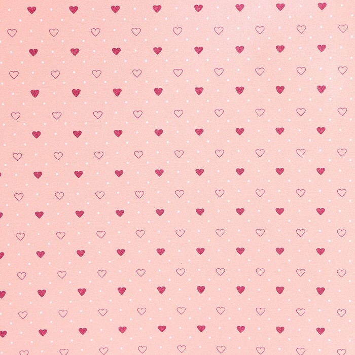 Бумага упаковочная перламутровая "Влюбленность", розовый, 0,53 х 10 м 