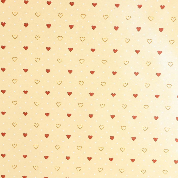 Бумага упаковочная перламутровая "Влюбленность", бежевый, 0,53 х 10 м 