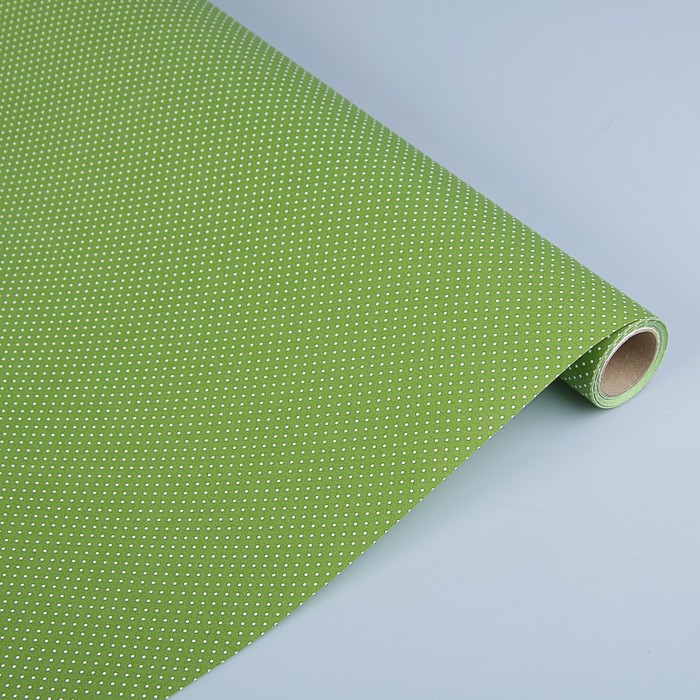 Бумага двухсторонняя "Горох на зеленом", 0,53 х 10 м 