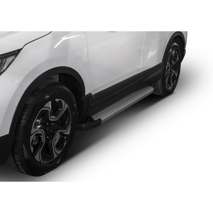 Пороги алюминиевые "Silver" Rival для Honda CR-V V 2017-н.в., 173 см, 2 шт., F173AL.2103.1 