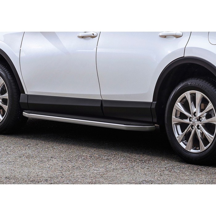 Пороги алюминиевые "Premium" Rival для Toyota Rav4 IV (CA40) 2013-2015, 173 см, 2 шт., A173ALP.5705.3 
