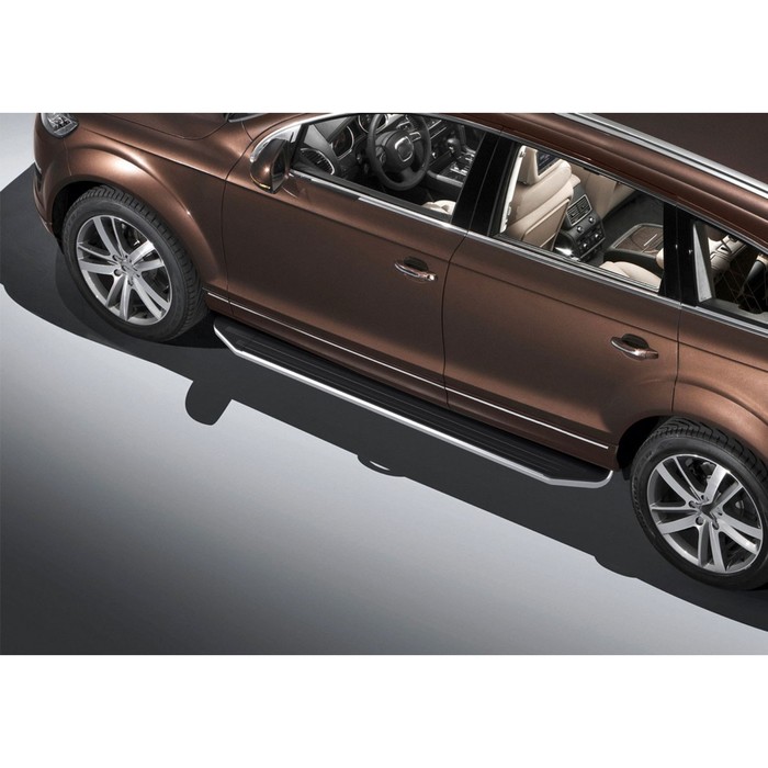 Пороги алюминиевые "Premium" Rival для Volkswagen Touareg II 2010-2018, 193 см, 2 шт., A193ALP.5801.3 