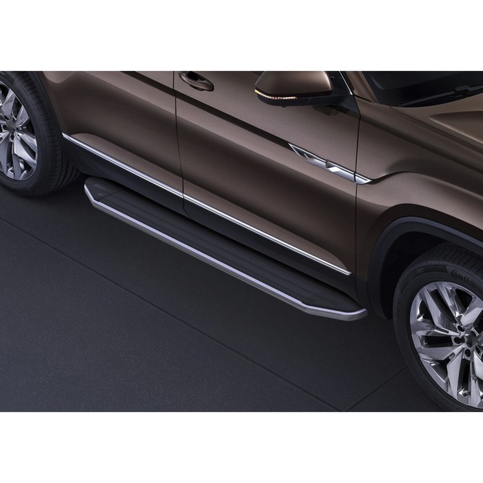 Пороги алюминиевые "Premium" Rival для Volkswagen Teramont 2018-н.в., 193 см, 2 шт., A193ALP.5805.1 