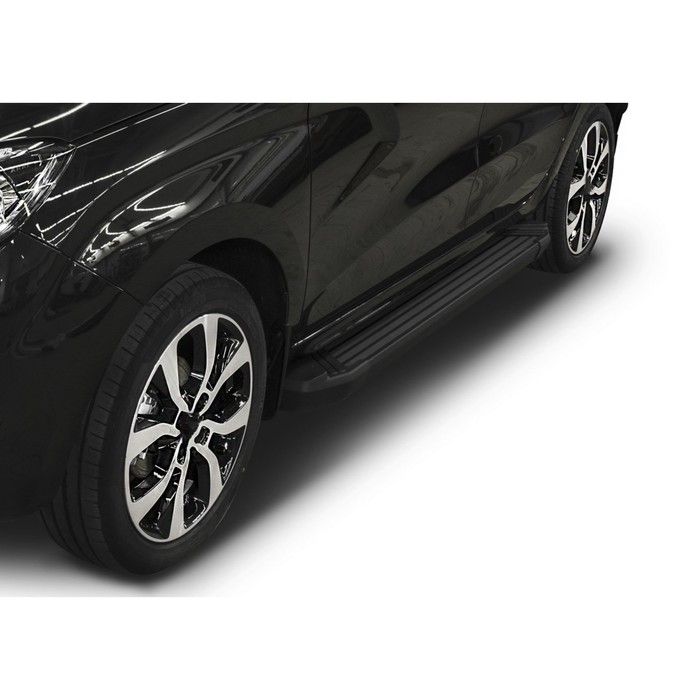 Пороги алюминиевые "Black" Rival для Lada X-Ray 2016-н.в., 173 см, 2 шт., F173ALB.6002.1 