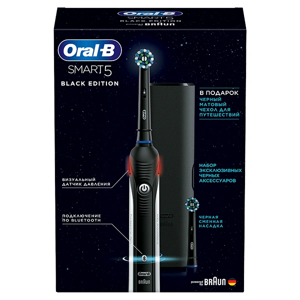 Электрическая зубная щетка Braun Oral-B Smart 5 - 5000 Black Edition - фото 2