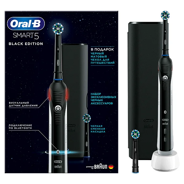 Электрическая зубная щетка Braun Oral-B Smart 5 - 5000 Black Edition