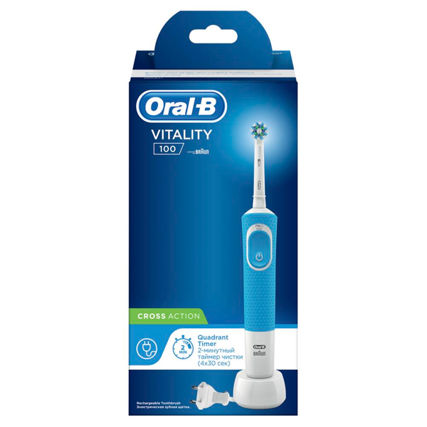 Электрическая зубная Щетка Braun Oral-B Vitality CrossAction D100 Blue