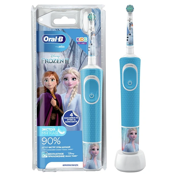 Детская электрическая зубная щетка Oral-B Kids Холодное Сердце 2