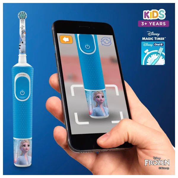 Детская электрическая зубная щетка Oral-B Kids Холодное Сердце 2 - фото 11