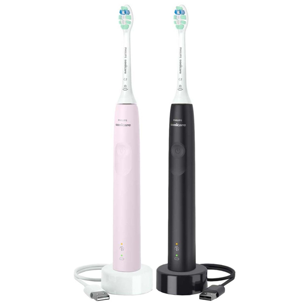Набор электрических зубных щеток Philips 3100 series Pink&Black HX3675/15