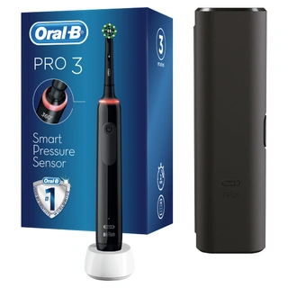 Электрическая зубная щётка Oral-B Pro 3 3500 с визуальным датчиком давления Black