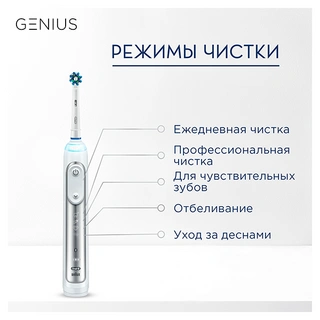 Электрическая зубная щетка Braun Oral-B Genius 8000 White  (D701.535/515.5XC/тип 3757)