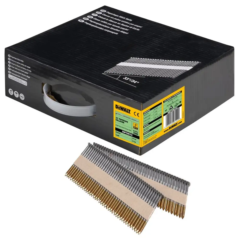 Гвозди стальные ребристые DeWALT 75мм DNPT28R75Z 