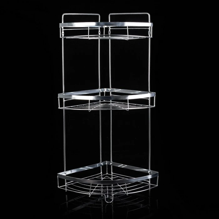 Полка угловая 3-х ярусная разборная 32.5×24.2×58 см