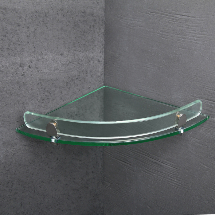 Полка для ванной комнаты 43×22×5 см, стекло 