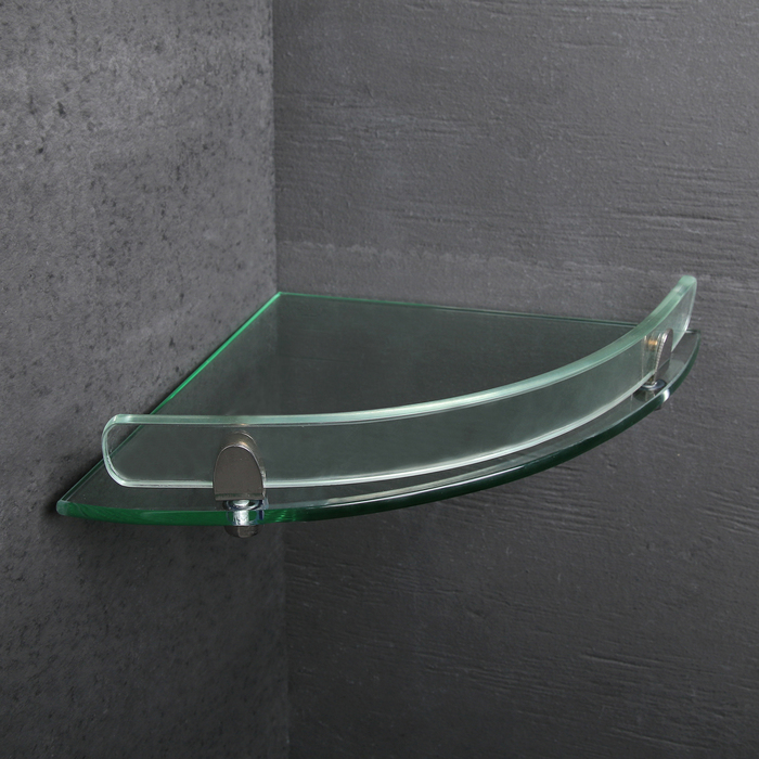 Полка для ванной комнаты 43×22×5 см, стекло 