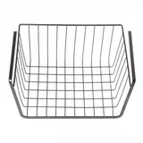 Корзина сетчатая навесная на полку, цвет черный  - фото 2