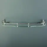 Полка для ванной комнаты, металл, стекло  - фото 2