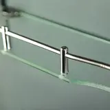 Полка для ванной комнаты, металл, стекло  - фото 3