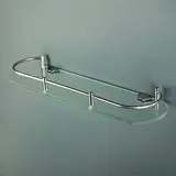Полка для ванной комнаты, металл, стекло 