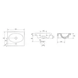 Встраиваемая раковина Cersanit NATURE, ширина 50 см  - фото 3