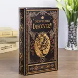 Сейф-книга дерево "Открытие нового мира" кожзам 21х13х5 см 