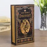 Сейф-книга дерево "Открытие нового мира" кожзам 21х13х5 см  - фото 5