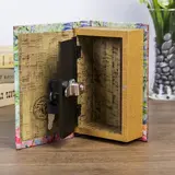 Сейф-книга дерево "Цветы, нарисованные акварелью" кожзам 17х11х5 см  - фото 3