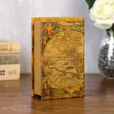 Сейф-книга кожа "Старинные карты мира"  - фото 6
