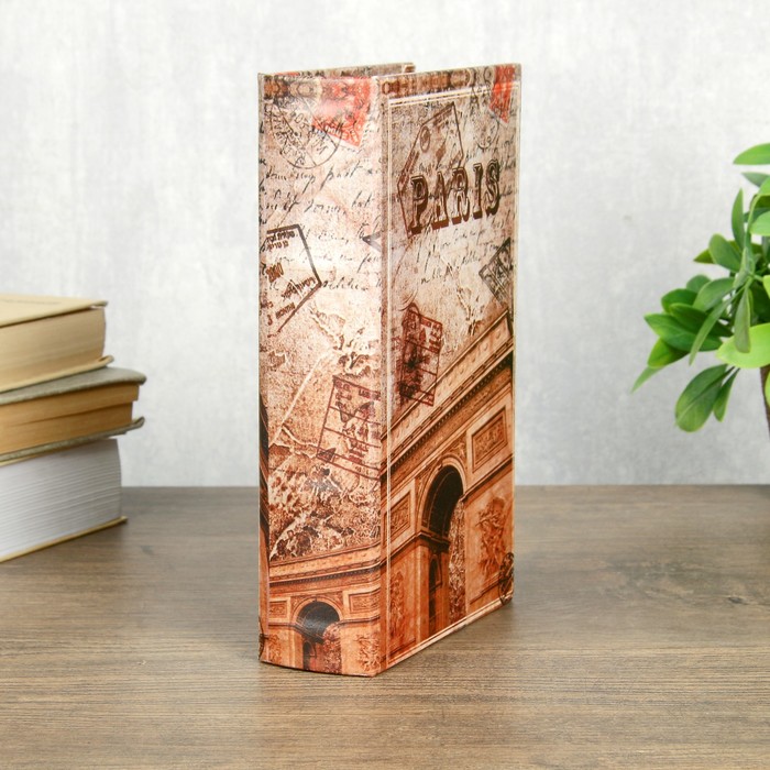 Сейф-книга дерево кожзам "Триумфальная арка" 21х13х5 см 